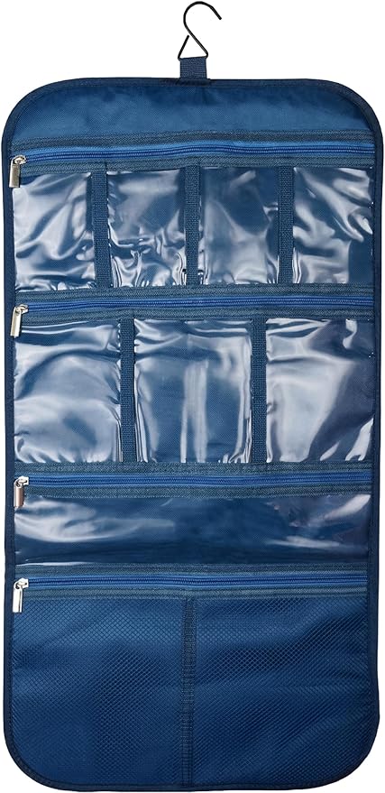 Freegrace Premium Hanging Toiletry Bag for Travel - Cosmetic, Jewelry, Toiletry, Makeup & Accessory Storage Organizer Bag, Large Size for Women & Men