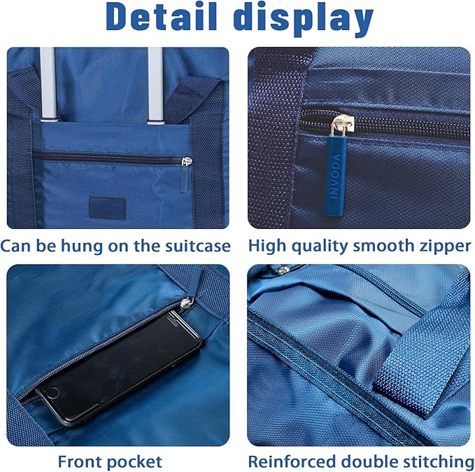 Travel Duffel Bag 8 PCS Foldable Travel Bag Carry on Luggage Bag Waterproof Tote Sports Gym Bag Lightweight Large Weekender Overnight Bag for Women and Men (8 PCS)