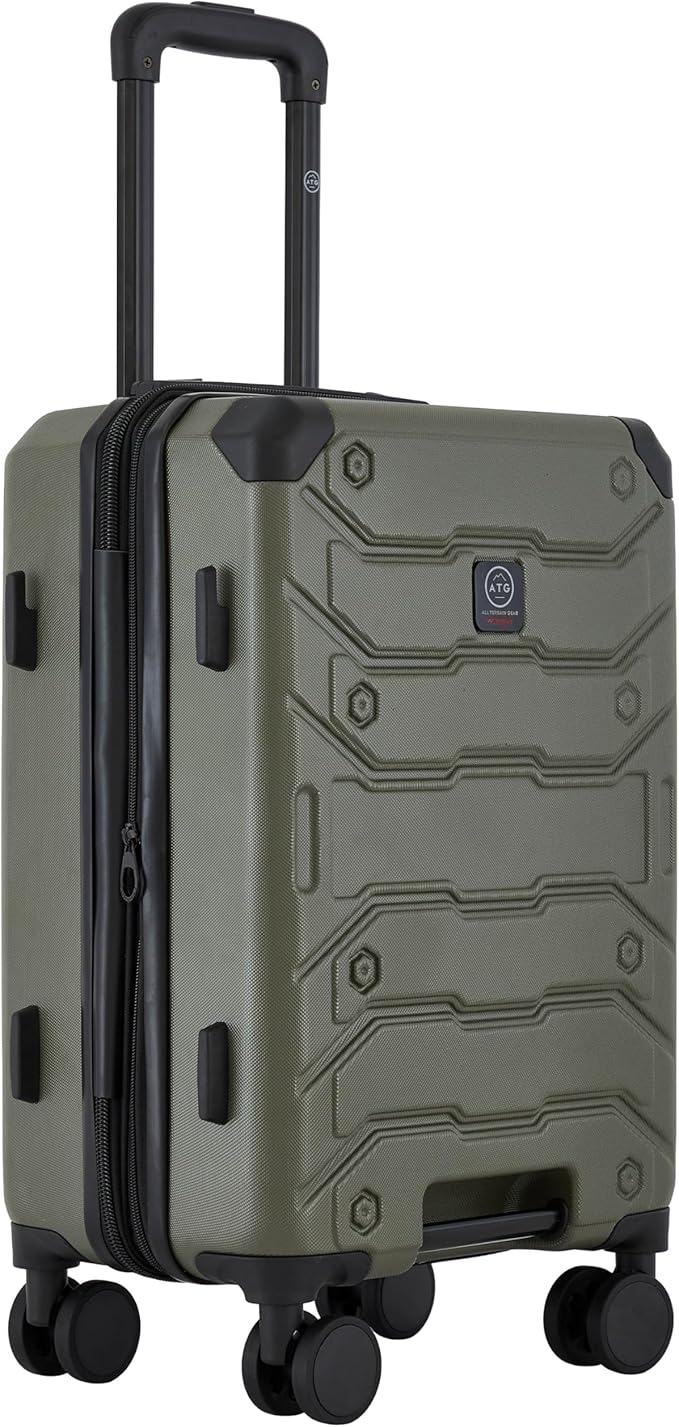 Wrangler ATG Trailway Expandable Hardside Luggage, Winter Moss, 22" Carry-On