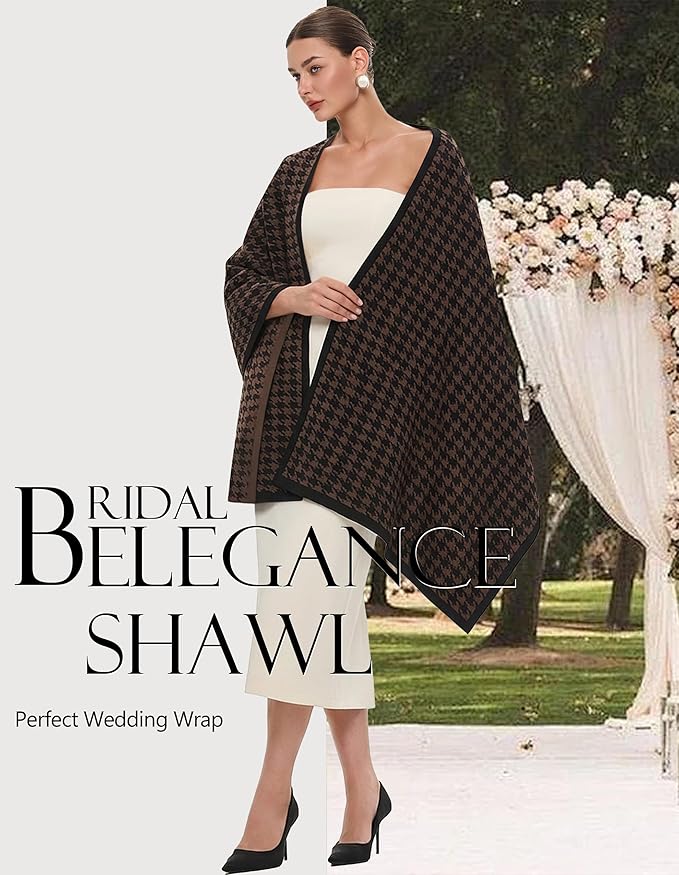 PULI Women's Pashmina Shawl Wraps for Evening Dress Large Scarf Blanket Long Wedding Bridal Winter Warm Shoulder Wrap