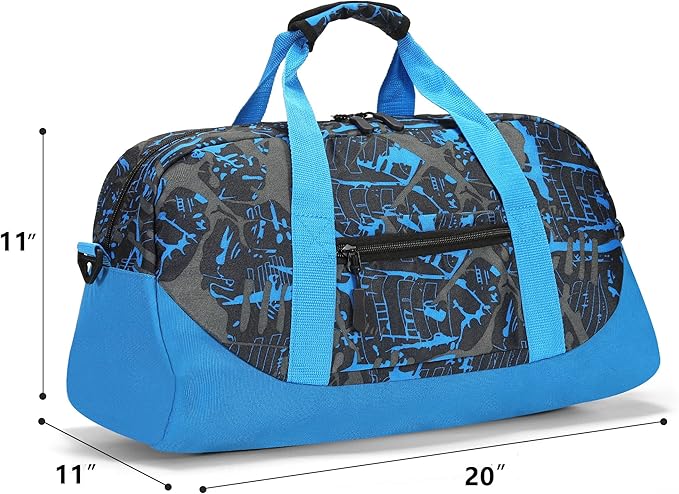 Stumdo Kids Overnighter Duffel Bags for kids, Carry-On Size & Ideal for School Practice or Overnight Travel Weekender Tote for Travel Gym Sport bag for Boys & Girls (11fgzi)
