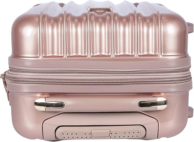 kensie 20" "Alma" Carry-On TSA-Lock Spinner Luggage, Rose Gold