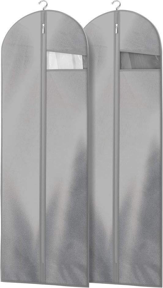 Lazebox Garment Bags for Travel and Closet Storage with Zipper, 65'' Long Dress Bag for Gowns Long