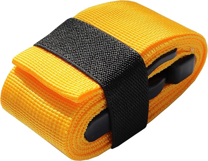 Luggage Straps for Suitcases TSA Approved-2 Pack Bright Personalized Luggage Belt Strap for Suitcase/Carry On Bag Luggage Accessories for Travel (Yellow)