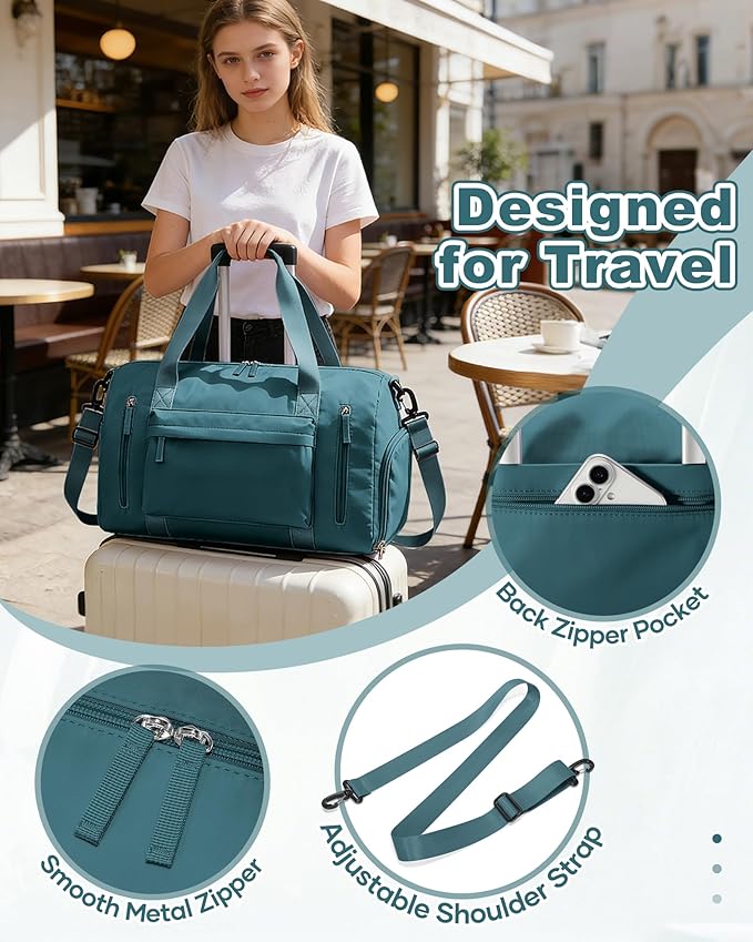 Gym Bag Womens,Travel Duffel Carry on Bag Sport Tote Bag Weekend Overnight Bag