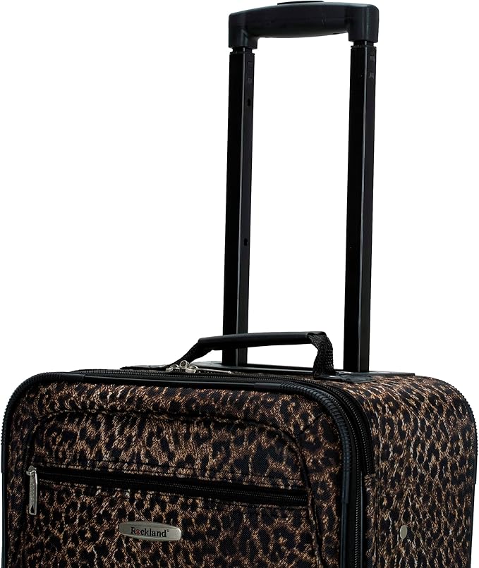 Rockland Fashion Softside Upright Luggage Set, Leopard, 2-Piece (14/19)