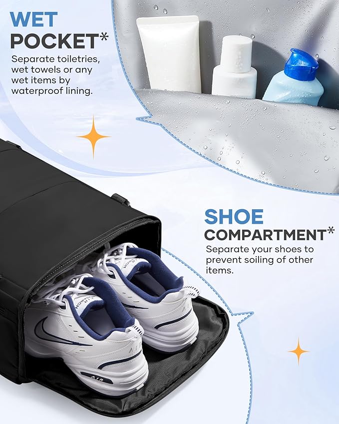 coofay Travel Backpack For Women Men Airline Approved Carry On Backpack Flight Approved Waterproof Sports Luggage Backpack Casual Daypack Small Hiking Backpacks Black Backpacks