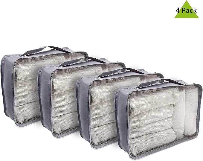 Rolling Nomad 4 Set Packing Cubes for Suitcases, Travel, Camping