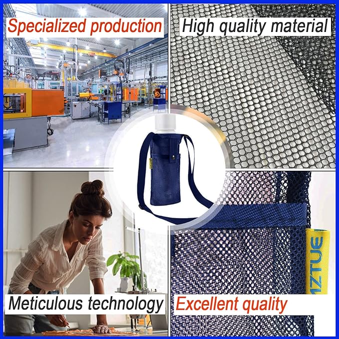 Water Bottle Holder with Strap, Premium Water Bottle Carrier with Strap Easy Clean, Light Water Bottle Carrier Bag, Water Bottle Holder with Pocket for Hiking, Walking, Travel