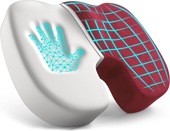 FORTEM Seat Cushion, Office Chair Cushion, Desk Chair Memory Foam, Sciatica Coccyx Tailbone Pain Relief, Pressure Relief, Sitting Pad, for Long Gaming & Sitting, Washable Cover, Non Slip, XL