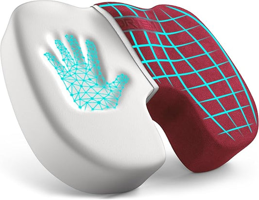 FORTEM Seat Cushion, Office Chair Cushion, Desk Chair Memory Foam, Sciatica Coccyx Tailbone Pain Relief, Pressure Relief, Sitting Pad, for Long Gaming & Sitting, Washable Cover, Non Slip, XL