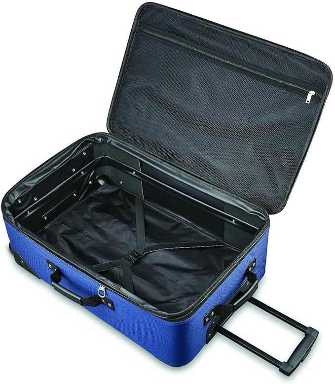 American Tourister Fieldbrook XLT Softside Upright Luggage, Navy, 4-Piece Set (BB/DF/21/25)