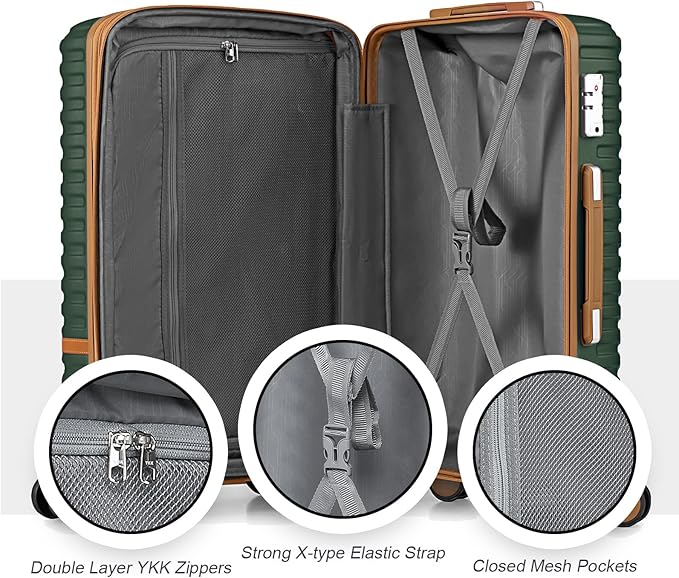 Joyway Expandable Luggage Sets 5 Piece, Lightweight Hard Shell Travel Suitcase Set with Spinner Wheels and TSA Lock