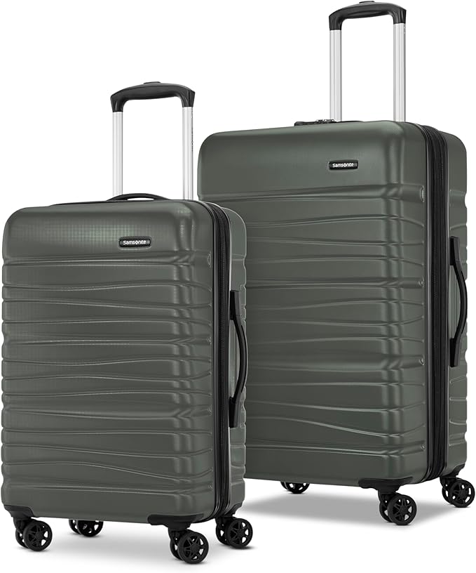 Samsonite Evolve SE Hardside Expandable with Double Spinner Wheels, 2PC SET (CO/M), Army Green