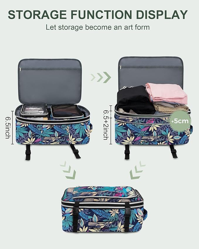 Travel Carry On 17.5" Laptop Expandable Backpack for Men Women, Personal Item Bag Waterproof Airline Approved with USB Charging Hole 3 Packing Cubes, Large Weekender Daypack Business Luggage Suitcase