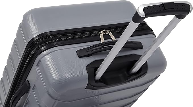 Wrangler 4 Piece Miami Luggage and Packing Cubes Set, Sharkskin