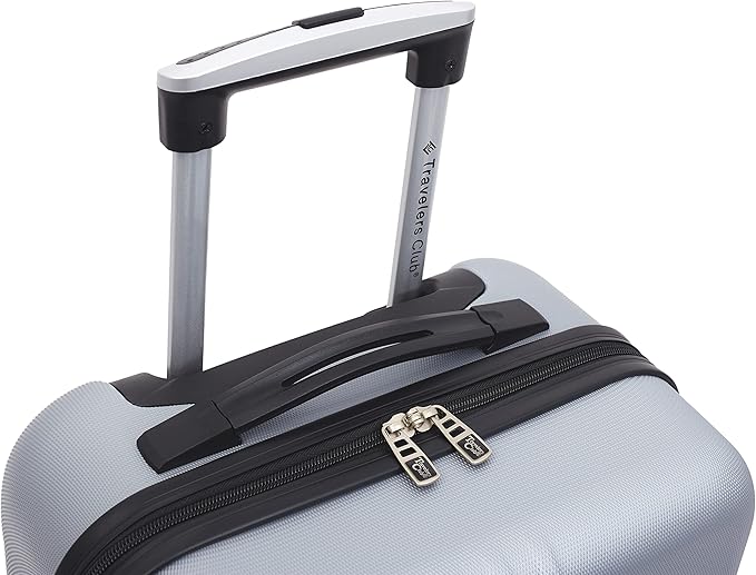 Travelers Club Cosmo Luggage, Silver-20, 20-Inch