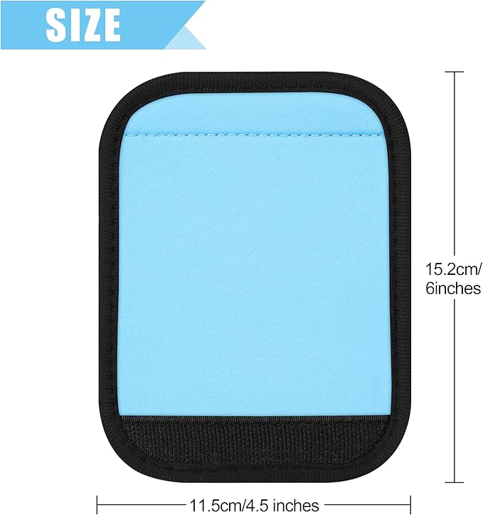 6 Pack Luggage Handle Wrap, Luggage Handle Wraps for Suitcase, Light Blue Luggage Tags, Suitcase Tags identifiers for Travel Accessories