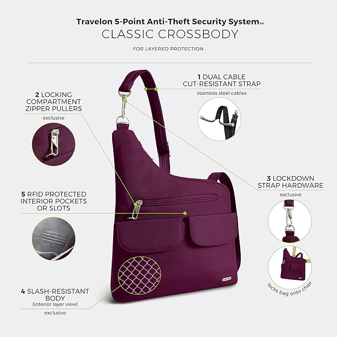 Travelon Anti-Theft Classic Crossbody Bag