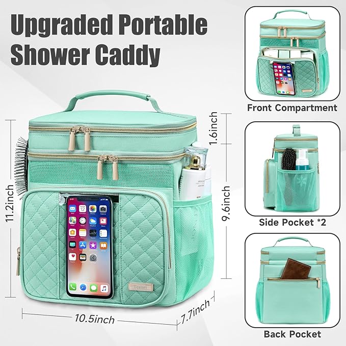 Large Toiletry Bag for Women Men,Bathroom Bag,Water Resistant Shower Bag,Makeup Bag,Portable Shower Caddy for College Dorm,Hanging Travel Toiletry Bag with Transparent Waterproof Phone Pocket