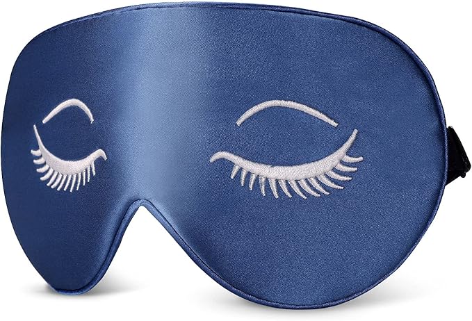 ALASKA BEAR Mulberry Silk Sleep Mask Luxury Cool and Lustrous Eye Cover for Sleeping, Embroidery Gift Ready Packaging, Limited (Original Version Flat)