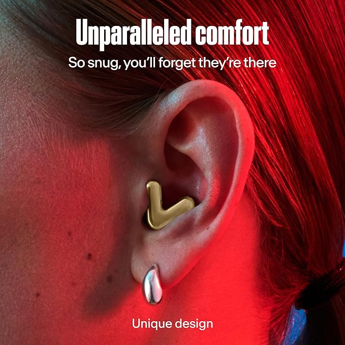 Alpine Tune Earplugs, Concert Ear Plugs for Noise Reduction, High Fidelity Music Quality, 19dB Hearing Protection with Crystal Clear Sound, Incl. 4 Sizes, for Parties, Raves, Festivals & Clubs, Gold