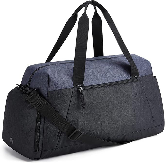 BAGSMART Gym Bags for Men Women, Foldable Travel Duffle Bag, Lightweight Weekender Duffel Bag With Shoe Compartment, Water Resistant Workout Duffle Sports Bag for Travel Yoga
