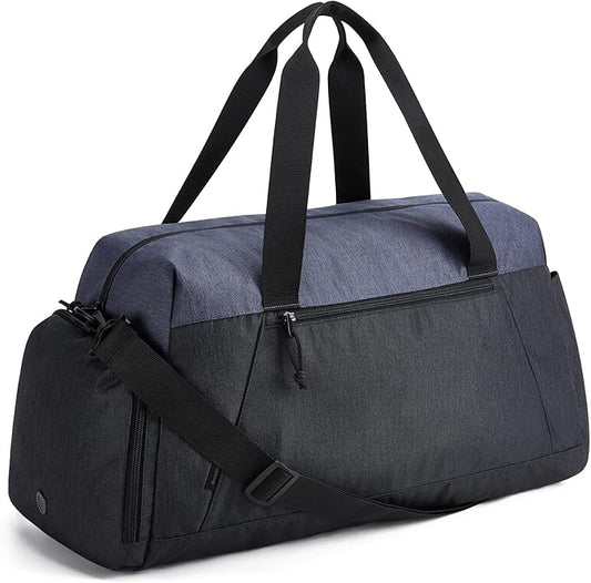 BAGSMART Gym Bags for Men Women, Foldable Travel Duffle Bag, Lightweight Weekender Duffel Bag With Shoe Compartment, Water Resistant Workout Duffle Sports Bag for Travel Yoga