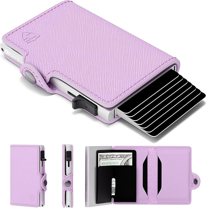 Conceal Plus Pop Up Wallet for Women – Slim Wallet for Small Purse & Crossbody Bag with Quick Card Access and RFID Blocking – Compact Card Holder (4-6 Card Capacity)