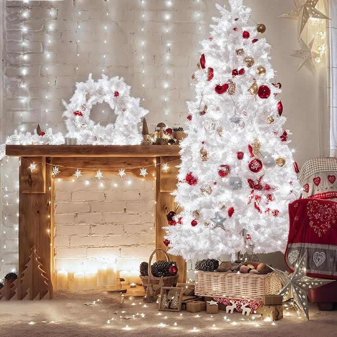 6-Pack Fairy Lights, 7FT 20 LED Battery Operated String Lights, Waterproof Silver Wire Firefly Lights, Cool White for Mason Jars DIY Bedroom Wedding Party Centerpiece Table Decor