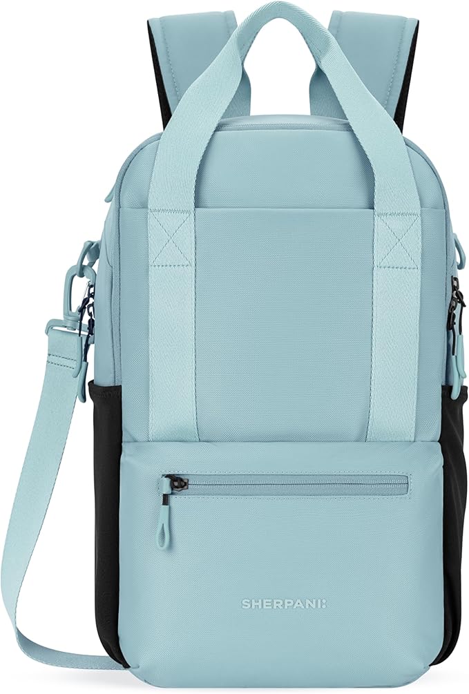 Sherpani Camden, Convertible Backpack, 3 in 1 Tote Bag, 18L Travel Backpack, Crossbody Bag, Cross Body Purse, Travel Gifts, RFID Protection, Fits 13” Laptop (Surf)