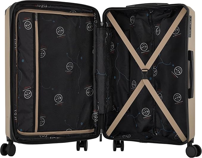 Wrangler ATG Trailway Expandable Hardside Luggage, Tannin, 22" Carry-On