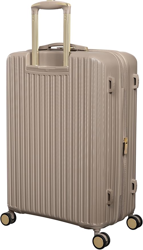 It Luggage Luxuriant 27" Hardside Checked 8 Wheel Expandable Spinner, Vintage Grey