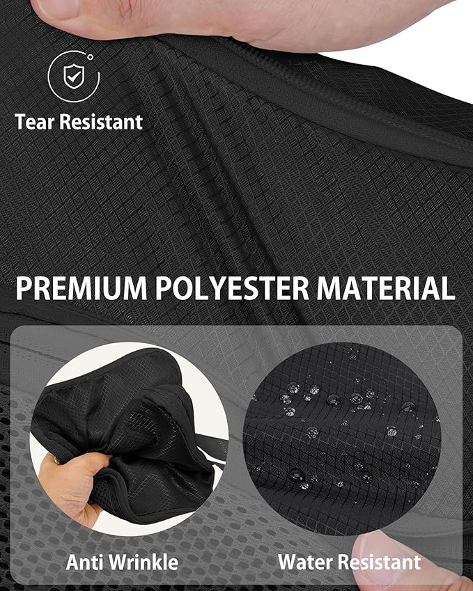 Compression Packing Cubes 8 Sets, Packing Organizers, Extensible Suitcase Organiser Bags, Travel Organizer Cubes for Travel Essentials Black