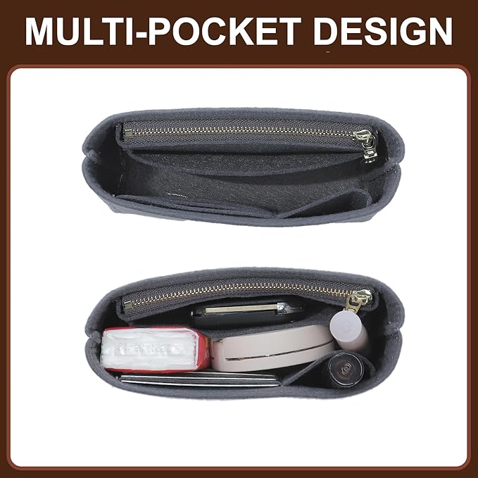 Doxo Longchamp XS Organizer Insert, Suitable for Le pliage XS and More, Keeps Tote Handbags Shaped & Neat (Grey,XS)