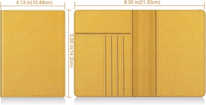 FINTIE Passport Holder, Slim Travel Wallet RFID Blocking Card Case Cover Passport Cover Protector Essentials with Credit Card Slots for Women/Men | Slim, RFID Blocking, Card Case Cover, Essentials, Credit Card Slots