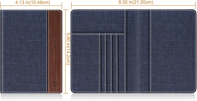 FINTIE Passport Holder, Slim Travel Wallet RFID Blocking Card Case Cover Passport Cover Protector Essentials with Credit Card Slots for Women/Men | Slim, RFID Blocking, Card Case Cover, Essentials, Credit Card Slots