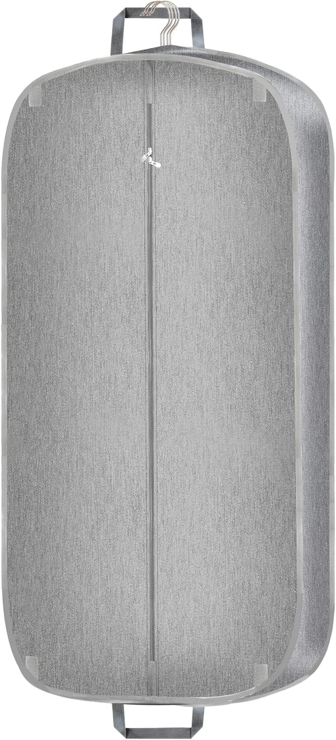 Limoomil Heavy Duty Waterproof Garment Bag for Travel, Tear Resistance Suit Bag for Men Travel for Suits, Tuxedos, Coats, Uniform. Grey, 42 inch…