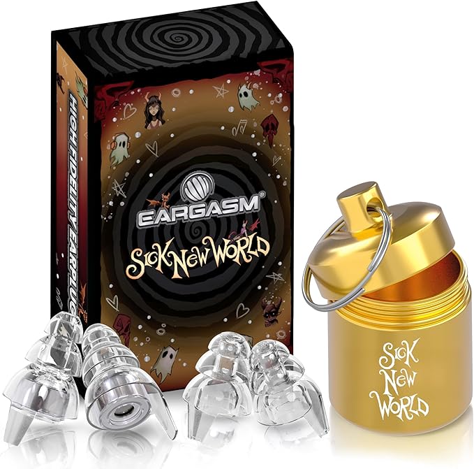 Eargasm High Fidelity Sick New World 2026 Music Festival Earplugs - Hearing Protection for Concerts, Festivals, Musicians, DJs, Night-Life, Motorcycles with High Fidelity Noise Reduction up to 21 dB