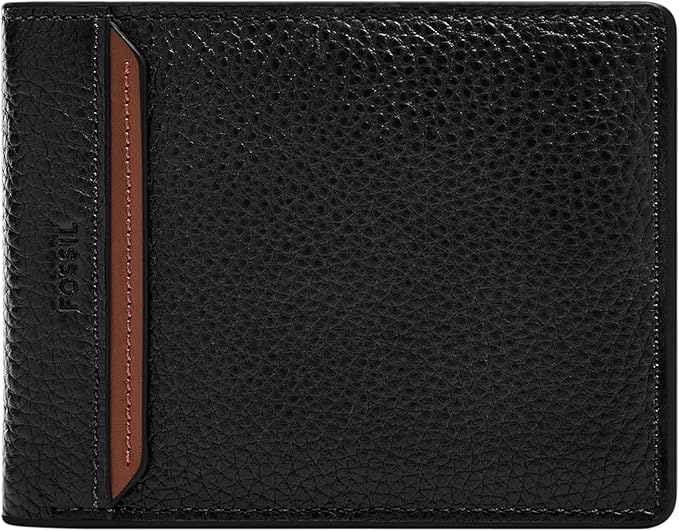 Fossil Men's Everett Leather Bifold with Flip ID Wallet
