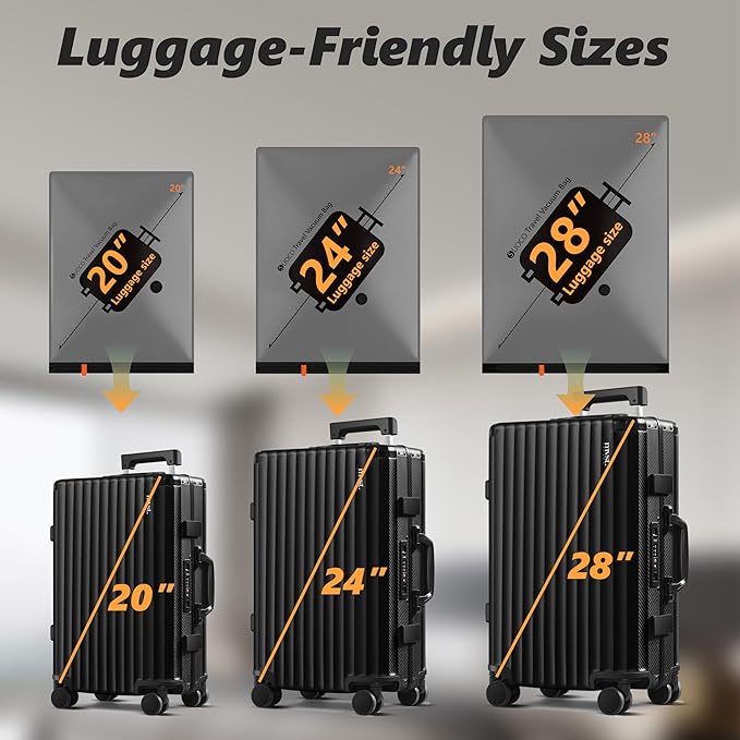 Travel Vacuum Bags with Cordless Electric Pump, 24 Combo Compression Packing Cubes for Clothing Clothes, Luggage Suitcase Organizer, Space Saver Vacation Cruise Travel Essentials
