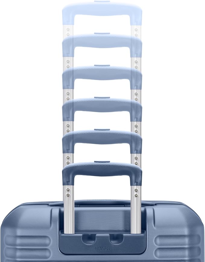 American Tourister Stratum 3.0 Carry-On Spinner, Airline Approved, Durable Hardside Luggage, Expands 1.5", RightHeight™ Adjustable Handle, Elemental Blue