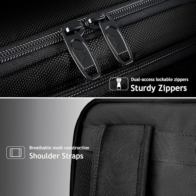 MATEIN Travel Laptop Backpack, Flight Approved Carry on Backpack Shoe Compartment, Large Personal Item Bag Fits 15.6 inch Laptop, Water Resistant Luggage Overnight Weekender Bag, Black