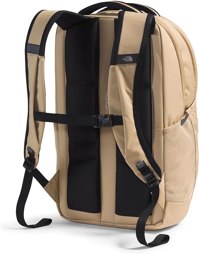 The North Face Vault Everyday Laptop Backpack - Commuter Travel Bag, Water-Repellent Finish, Spacious Compartment, Khaki Stone/TNF Black, One Size