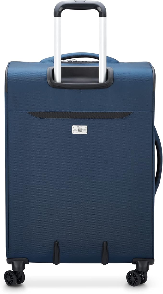 DELSEY PARIS Sky Max 2.0 Softside Expandable Luggage with Spinner Wheels, Blue, 2-Piece Set (21/24)