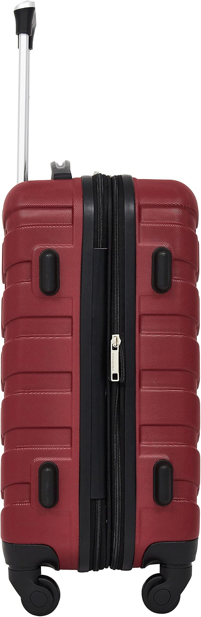 Wrangler 4 Piece Miami Luggage and Packing Cubes Set, Red