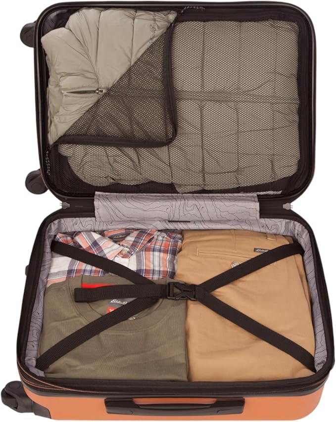 Eddie Bauer Flatiron Carry-On 22" Luggage | Hardside | Spinner Wheels | Expandable | Lightweight | Travel Essentials - Paprika