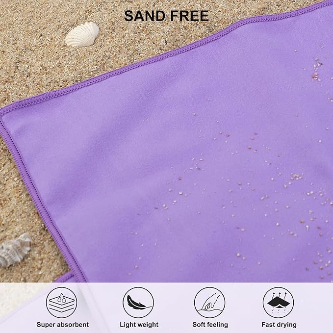 Rainleaf Microfiber Towel Perfect Travel & Gym & Camping Towel. Quick Dry - Super Absorbent - Ultra Compact - Lightweight. Suitable for Trip, Beach, Shower, Backpacking, Pool