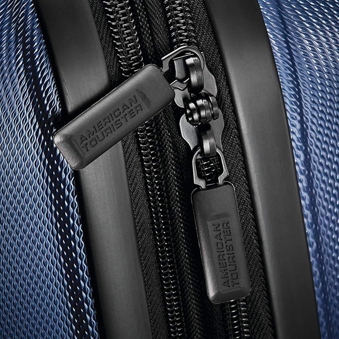 American Tourister Moonlight Hardside Expandable Luggage with Spinner Wheels, Navy, 3-Piece Set (21/24/28)