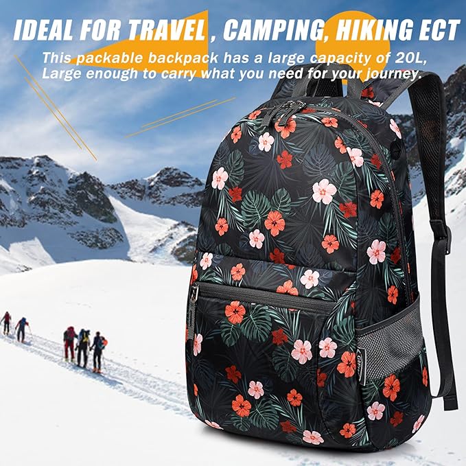 G4Free 20L Small Foldable Ultralight Waterproof Backpack for Camping Hiking Cycling Men Women